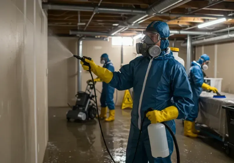 Basement Sanitization and Antimicrobial Treatment process in Rock Island, IL